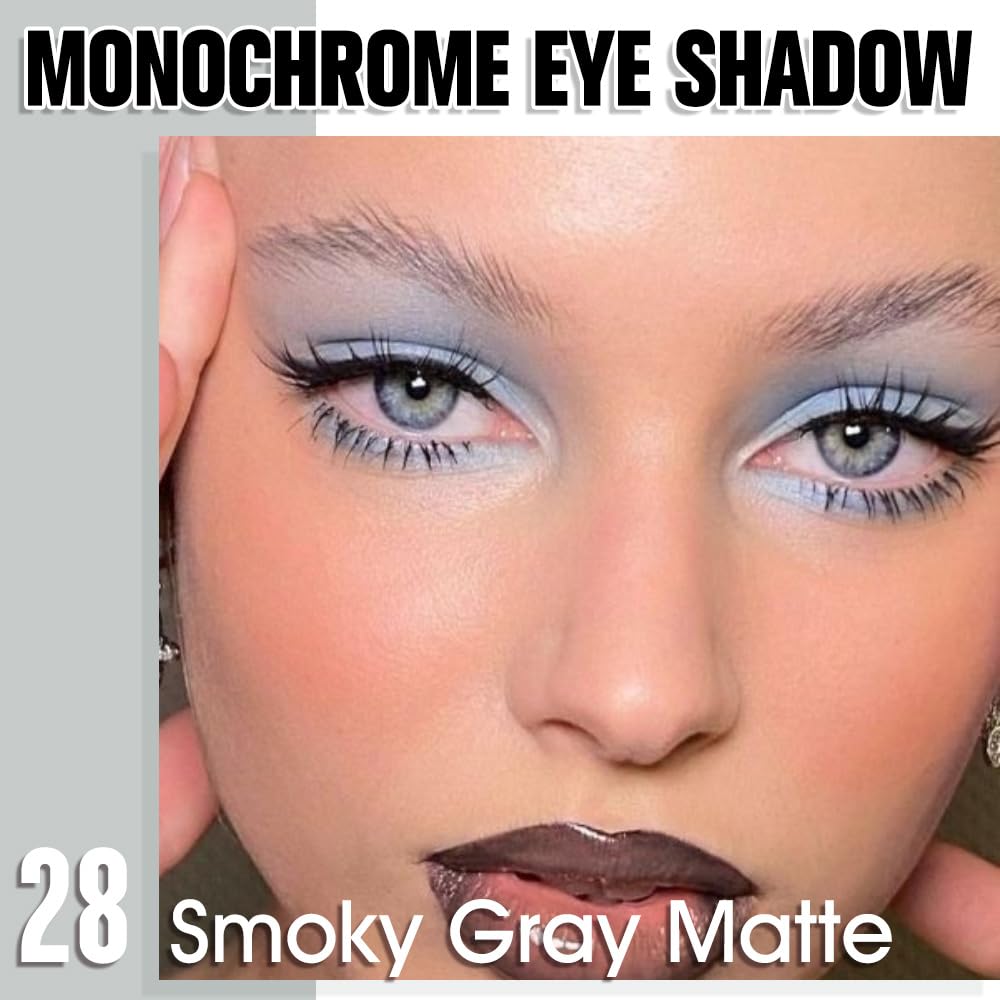 Close-up of the smooth, blendable texture of HHLTOH Dusty Grey Matte Eyeshadow.