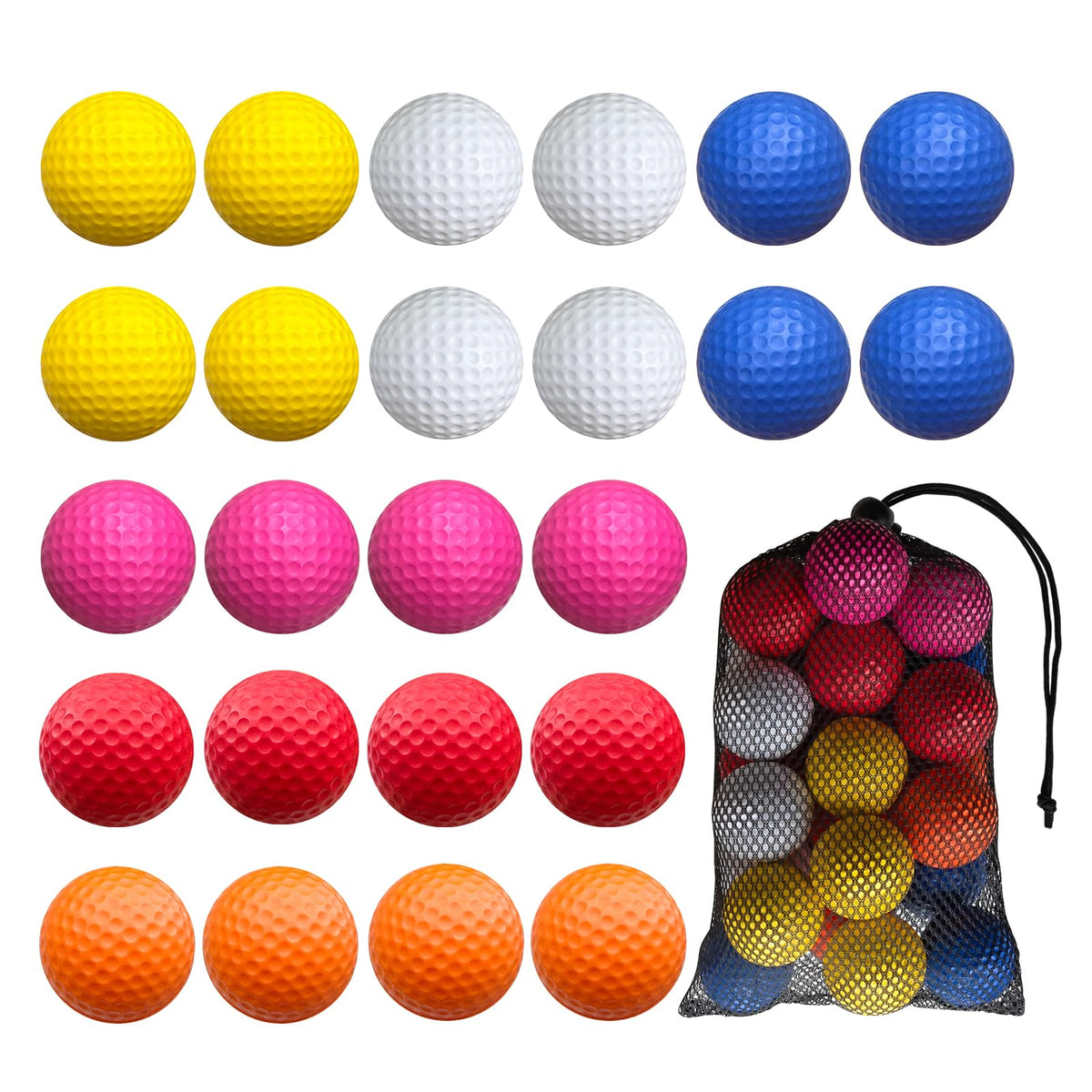 HHLZM foam golf balls 24-pack with realistic feel for practice