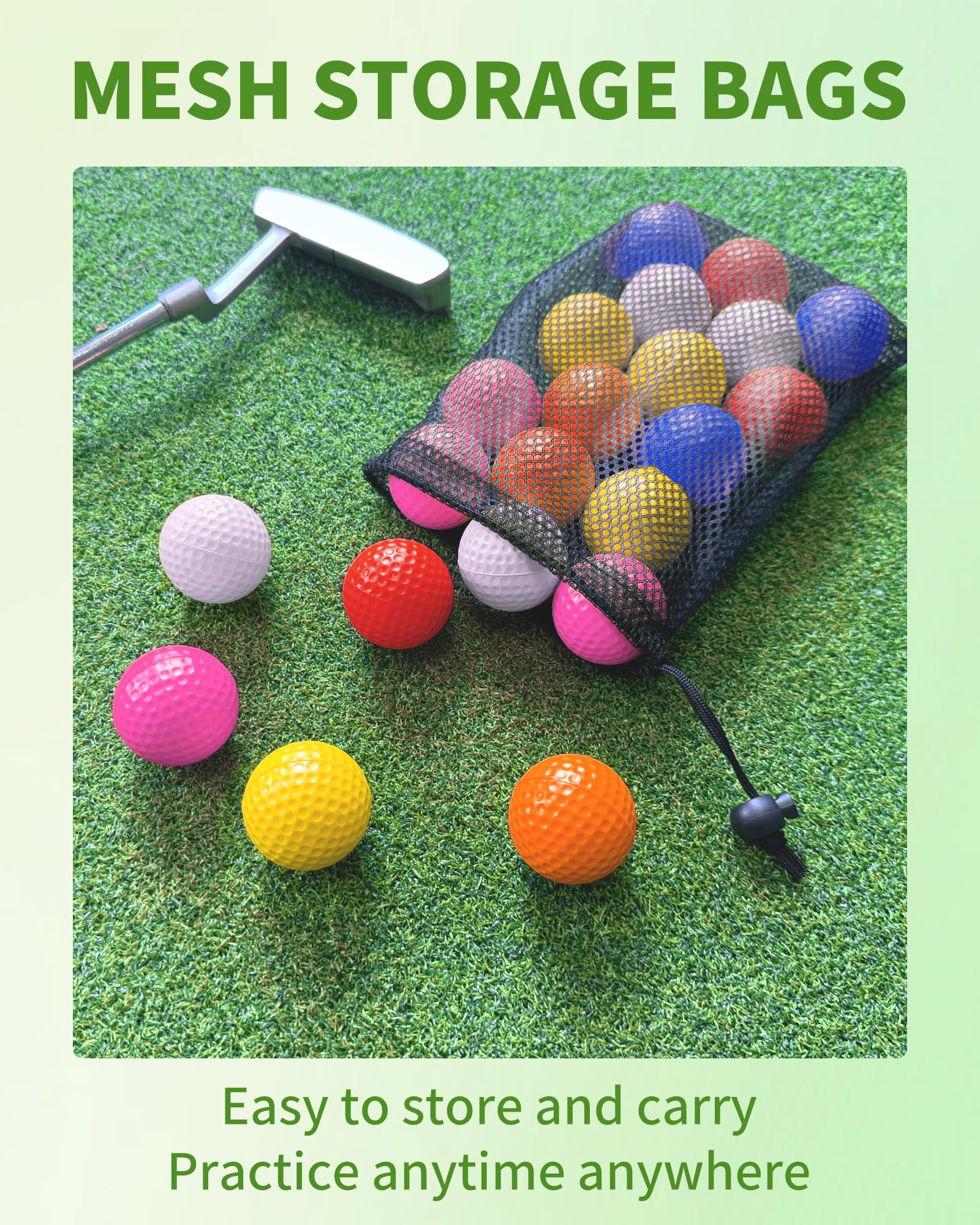 HHLZM foam golf ball with pit texture for consistent flight
