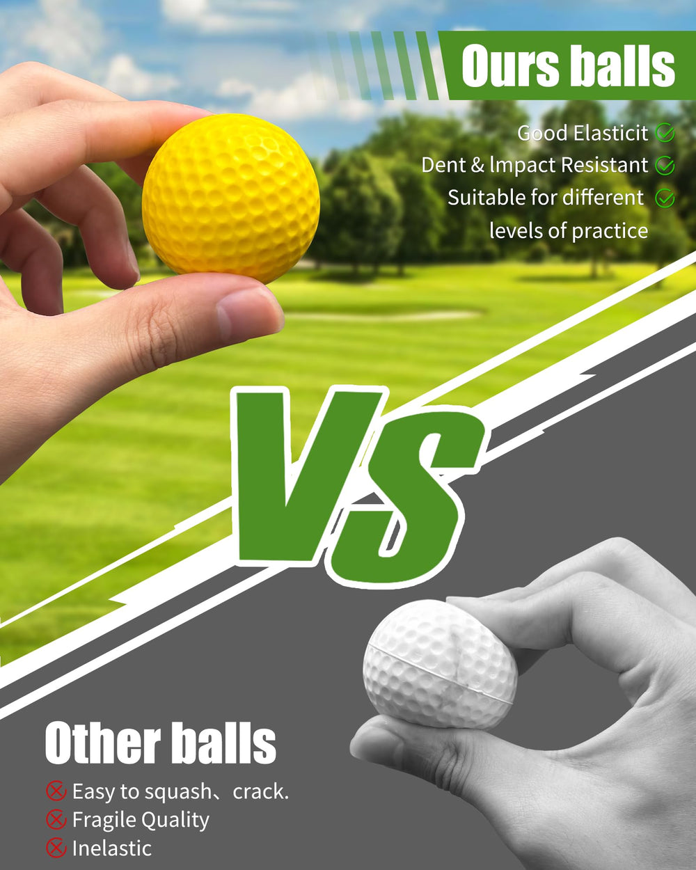 HHLZM bright-coloured foam ball for easy visibility on grass