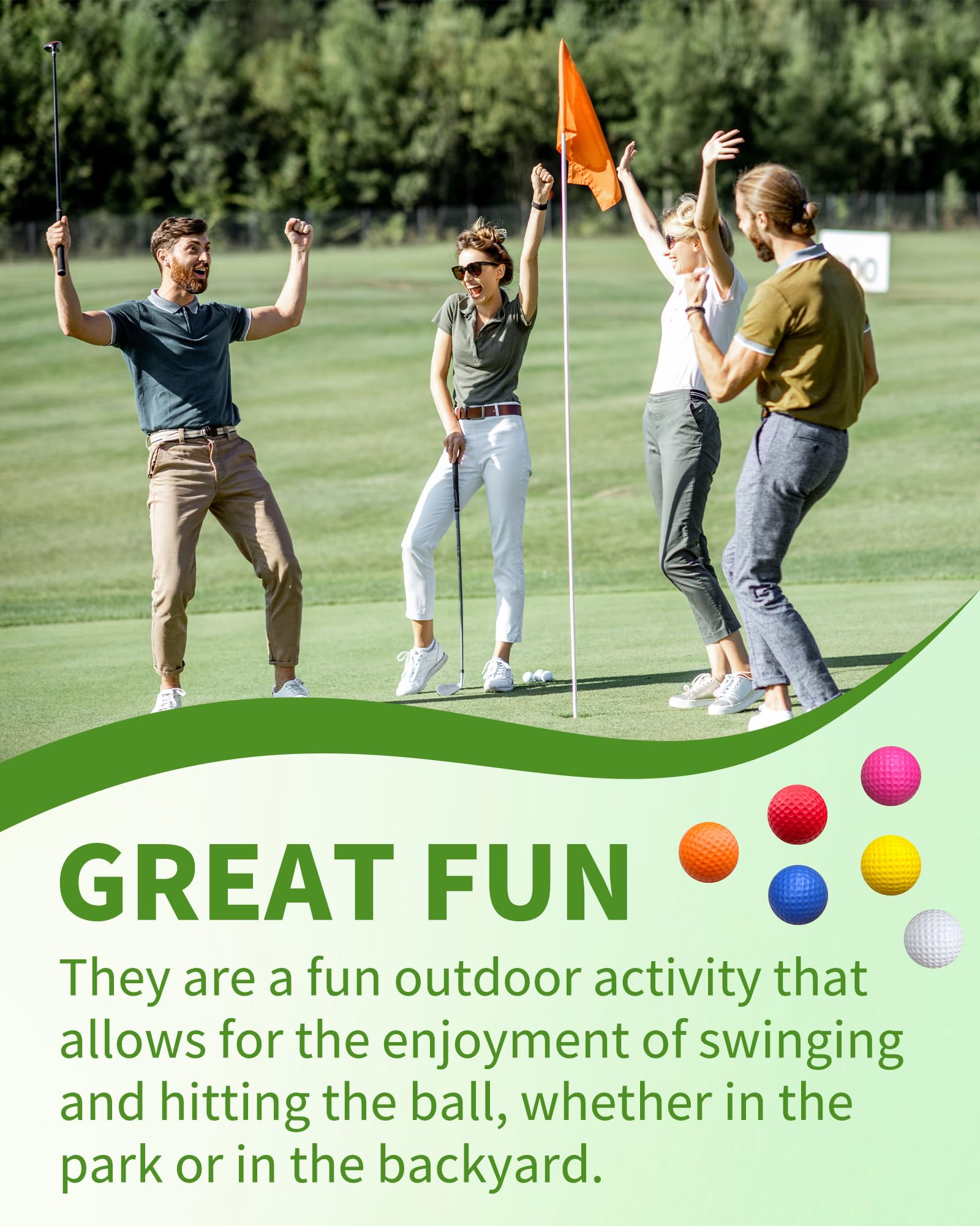 HHLZM foam golf balls offer limited-flight practice for tight spaces