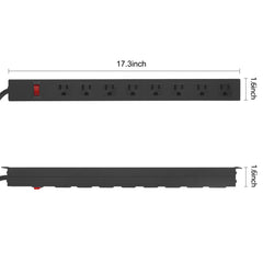 HHSOET wall-mount strip showing mounting holes for secure bench or cabinet installation.
