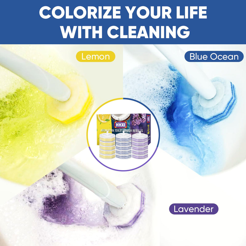 HHXI 15-pack refill set for convenient bathroom cleaning routine