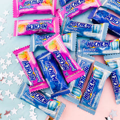 HI-CHEW Blue Raspberry candy provides fruity sweetness perfect for lunch boxes.