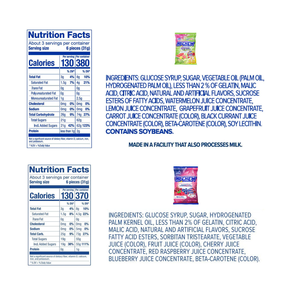 Individually wrapped HI-CHEW candies stay fresh on the go