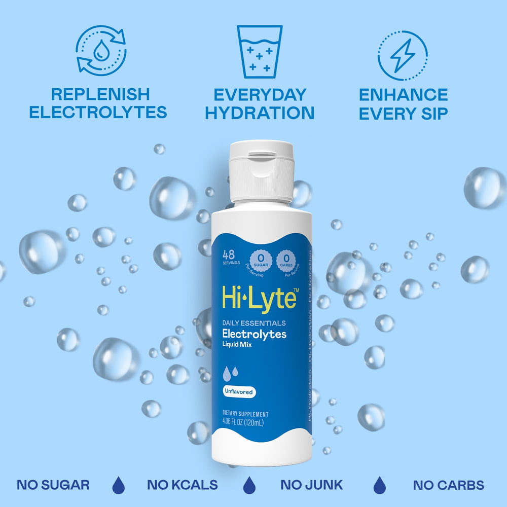Hi-Lyte travel-size bottle in a gym bag, ideal for fast rehydration.