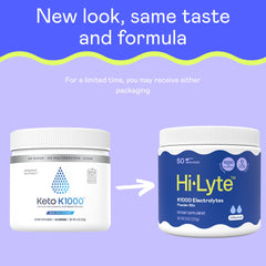 Hi-Lyte K1000 scoop showing convenient serving size for keto hydration.