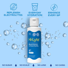 Hi-Lyte travel-size bottle ideal for hydration on the move.