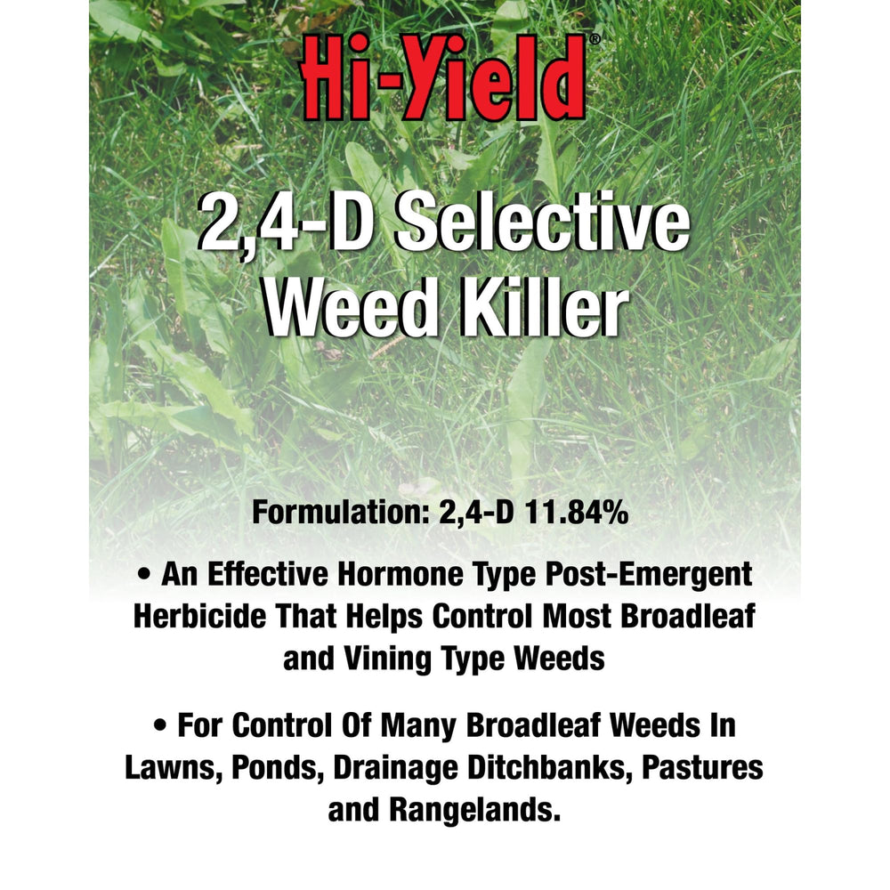 Hi-Yield 21416 label closeup showing usage guidelines and active ingredients.
