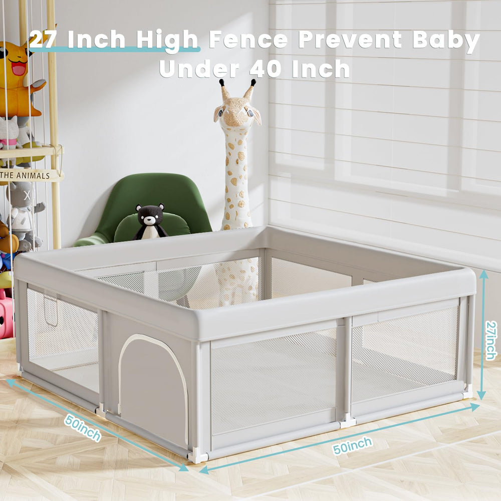 Hiaksedt Baby Playpen easy-assembly for single caregiver