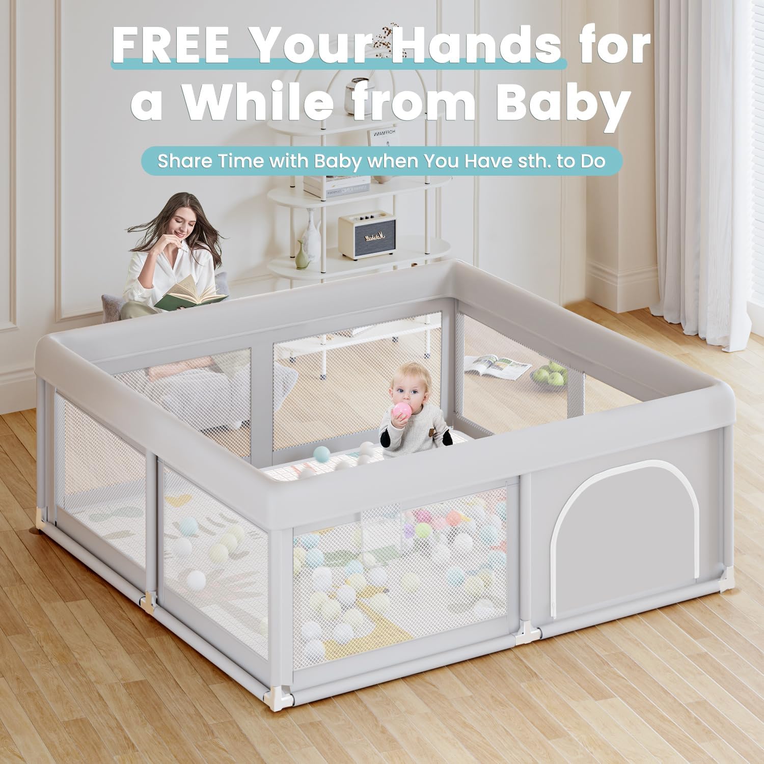 Hiaksedt playpen assembly demo for quick 5–10 minute setup