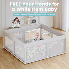 Hiaksedt Playpen mesh 360-vision for easy monitoring