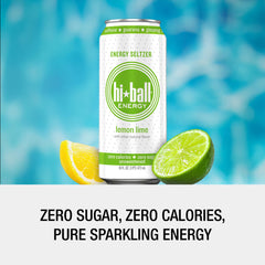 Hiball Lemon Lime pours into a glass for a refreshing caffeine lift.