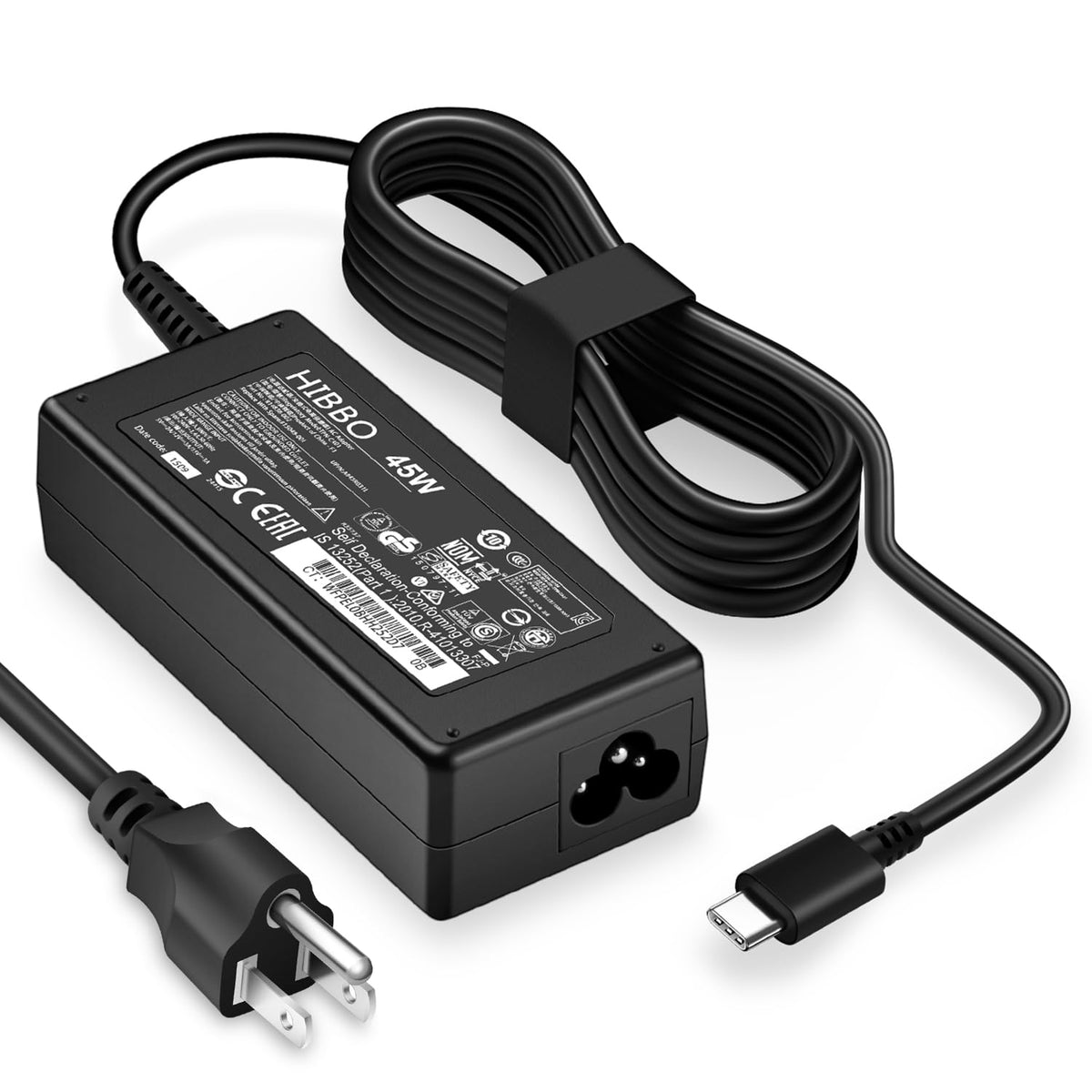 HIBBO 45W USB-C Chromebook charger for portable on-the-go power