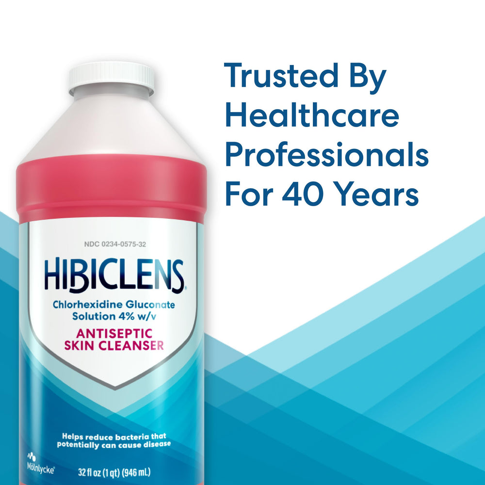 Hibiclens bottle pour action showing easy dispensing for quick handwashing