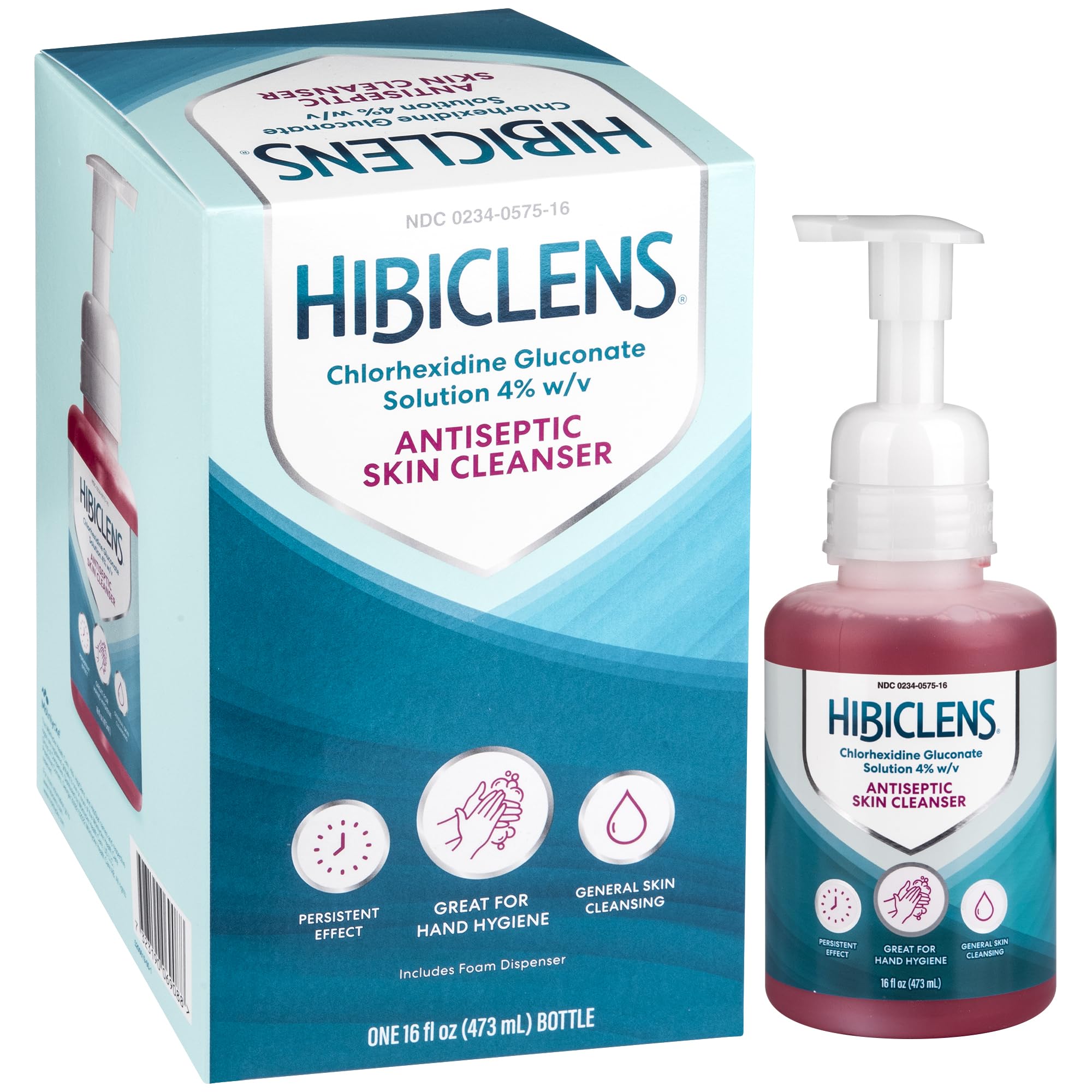 Hibiclens label close-up highlighting 4% CHG active ingredient.