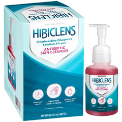 Hibiclens label close-up highlighting 4% CHG active ingredient.