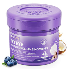 HICC PET Eyes Wipes Blueberry pack front for easy eye cleaning on the go