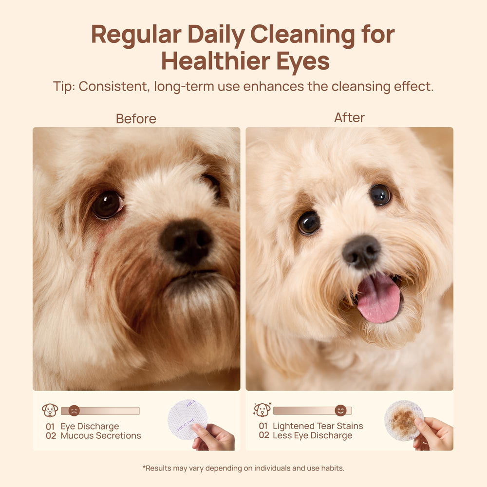 HICC PET Eyes Wipes compact packaging for quick cleans anywhere