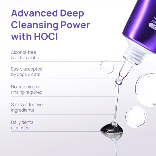 HICC PET Gel Dentaire, sans rinçage et parfum frais pour routine facile.