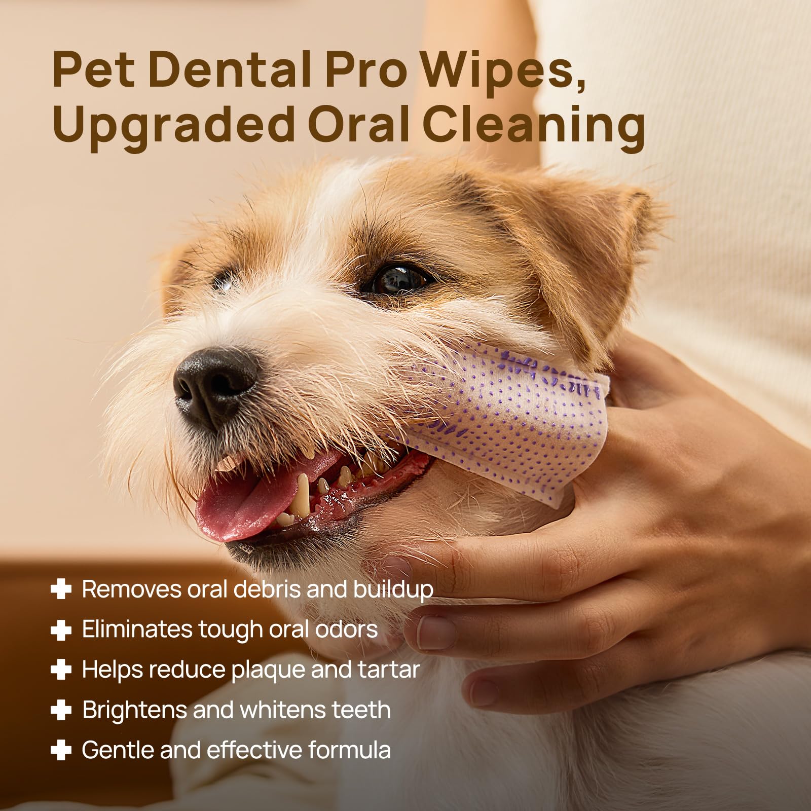 Dual-sided finger wipes from HICC PET Pro for precise cleaning.