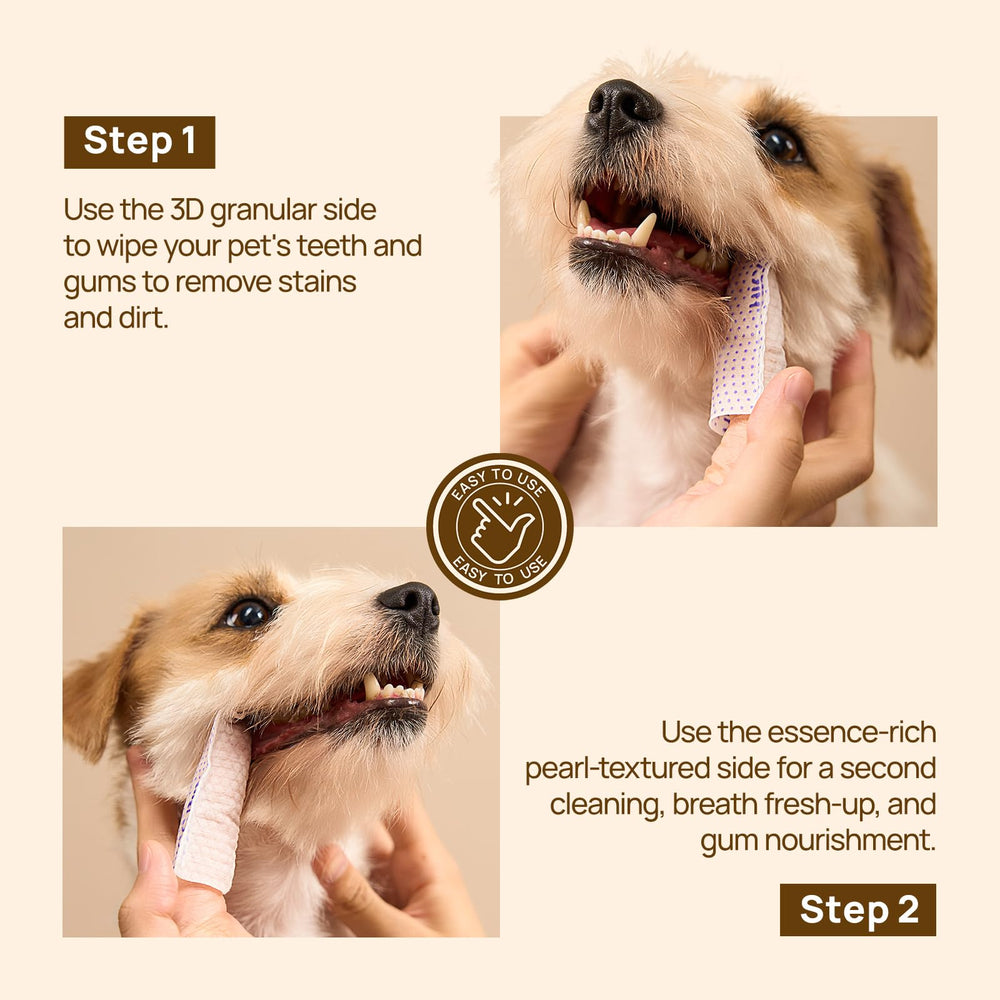 Peanut butter flavor wipes encourage acceptance during routines.