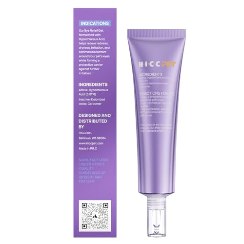 Gentle care around tear-stain areas with HICC PET gel