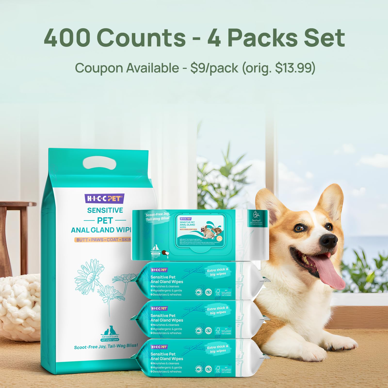 HICC PET Wipes DeoPlex enzyme ingredient highlight for odor control