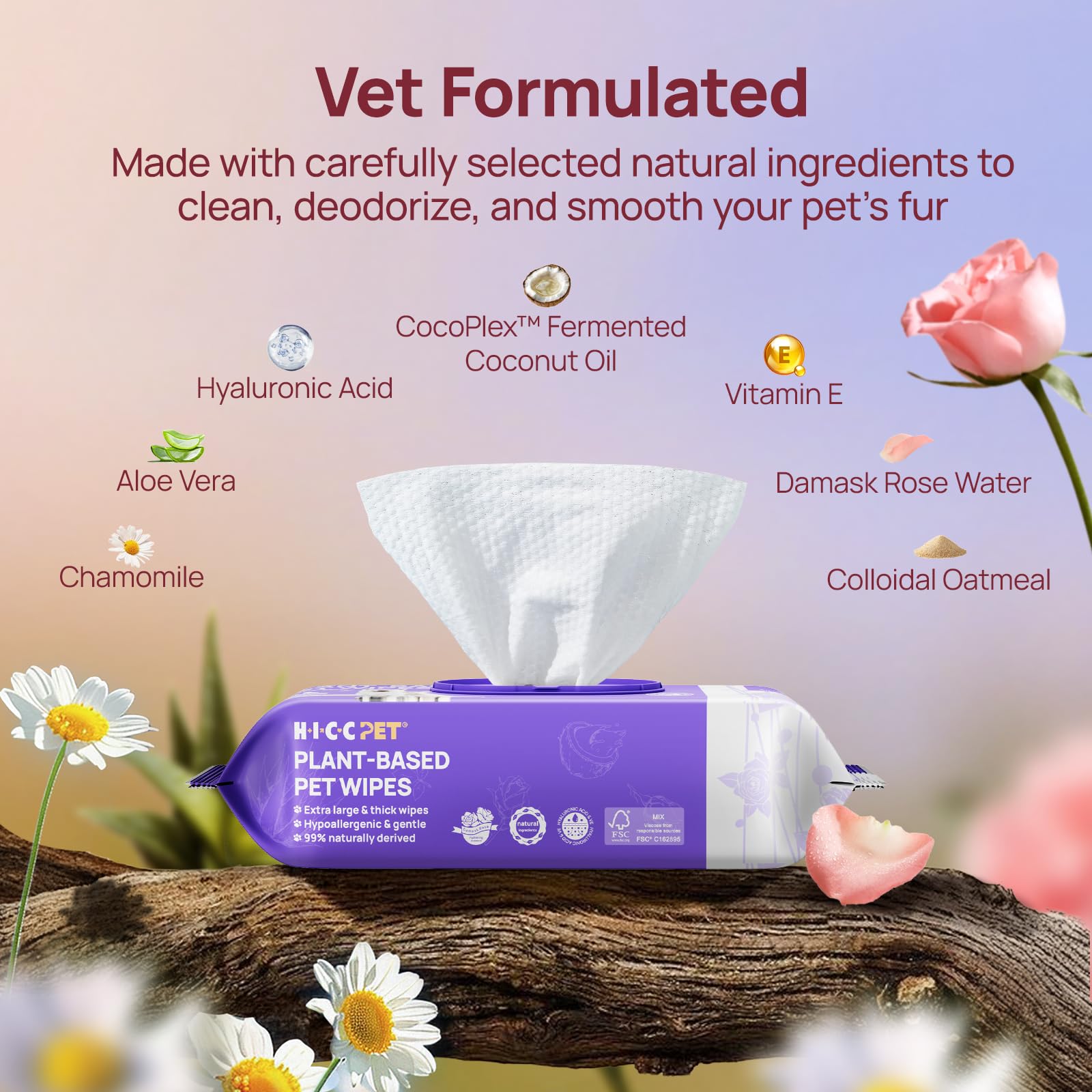 Hydrating formula nourishes and smoothes the coat with fermented coconut oil.