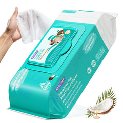 HICC PET Wipes pack closeup for quick dog and cat cleansing