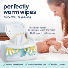 Hiccapop wipe warmer night light provides gentle nighttime illumination.