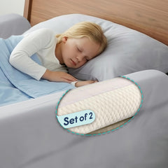 Hiccapop bed bumpers front view for safer sleep and gentle guidance.