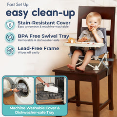 Machine-washable cover on the OmniBoost for easy cleaning
