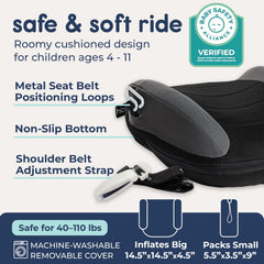 Deflated UberBoost folds into a compact travel bag for easy packing.