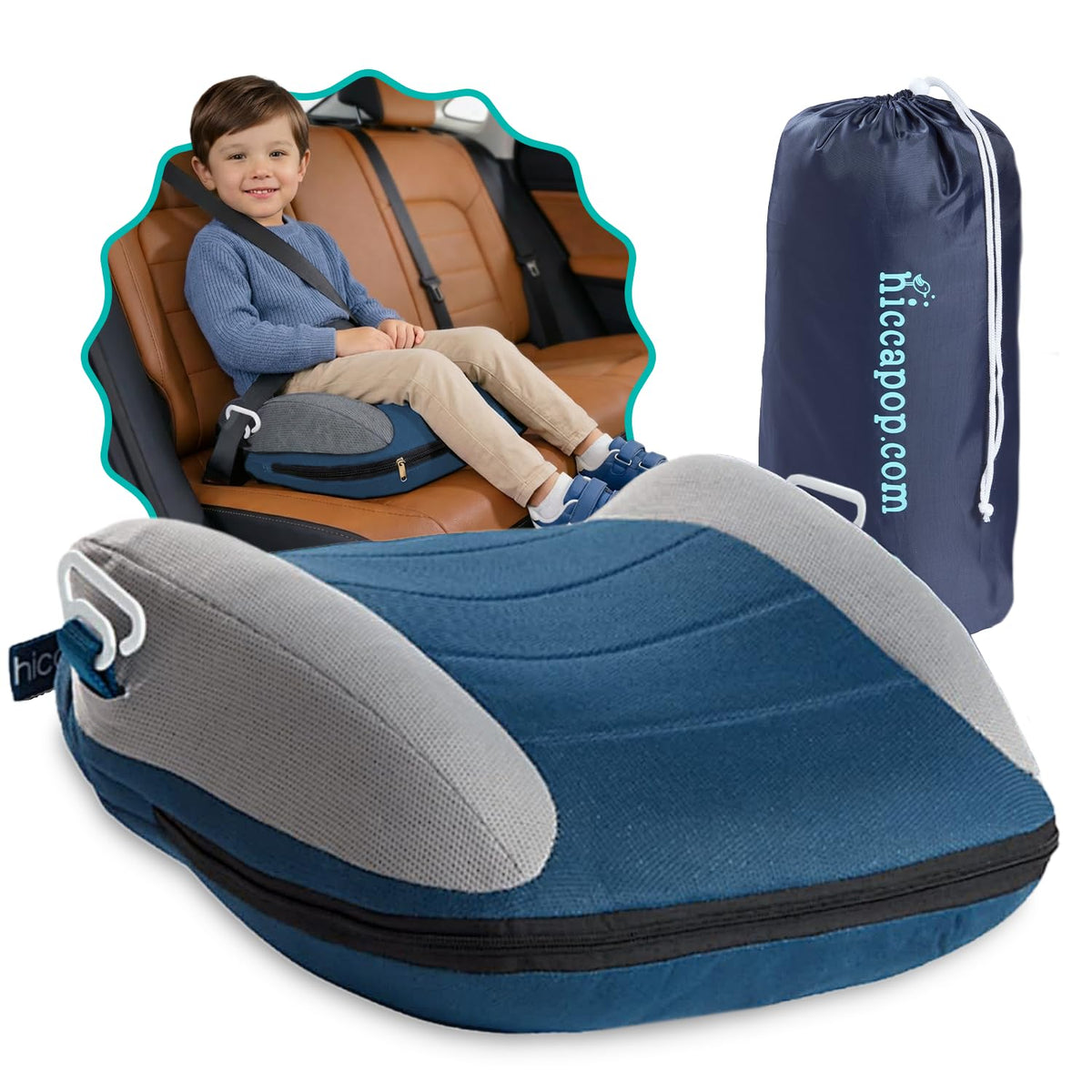 Hiccapop UberBoost inflates quickly for fast setup in car