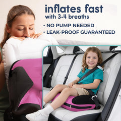 Narrow design fits three across back seats in small cars
