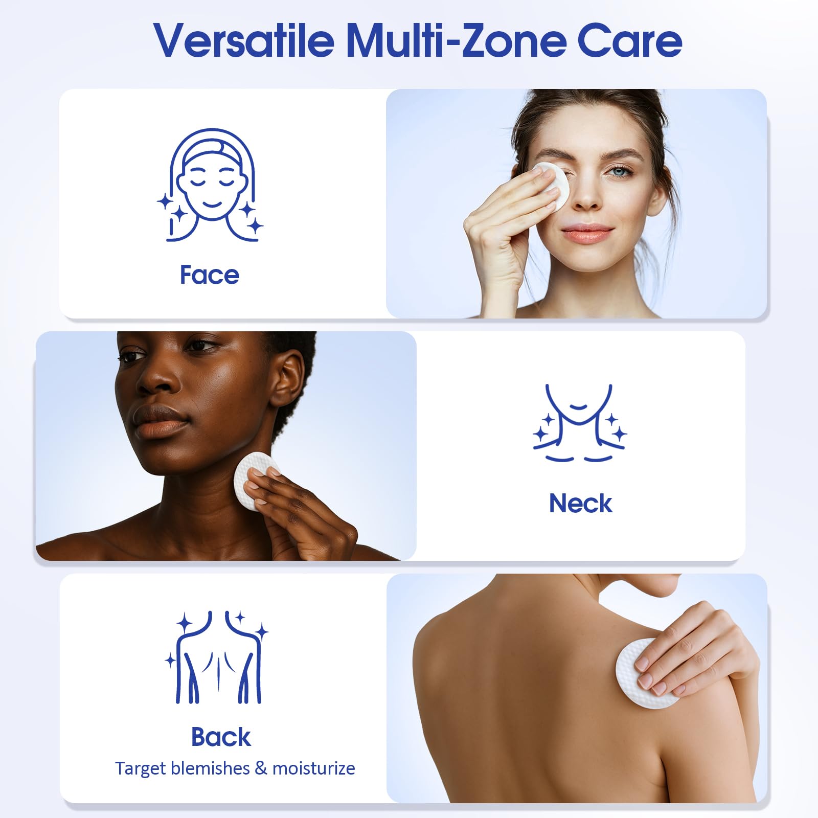 Hicream Glycolic Acid Pads ingredients panel highlighting niacinamide and vitamins
