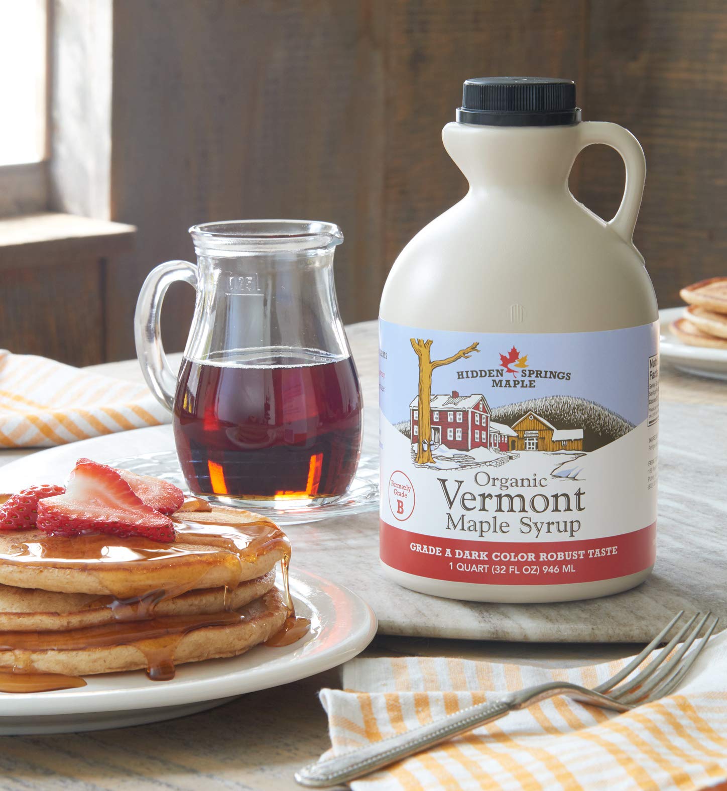 Hidden Springs Maple BPA-free jug packaging for safe, convenient use