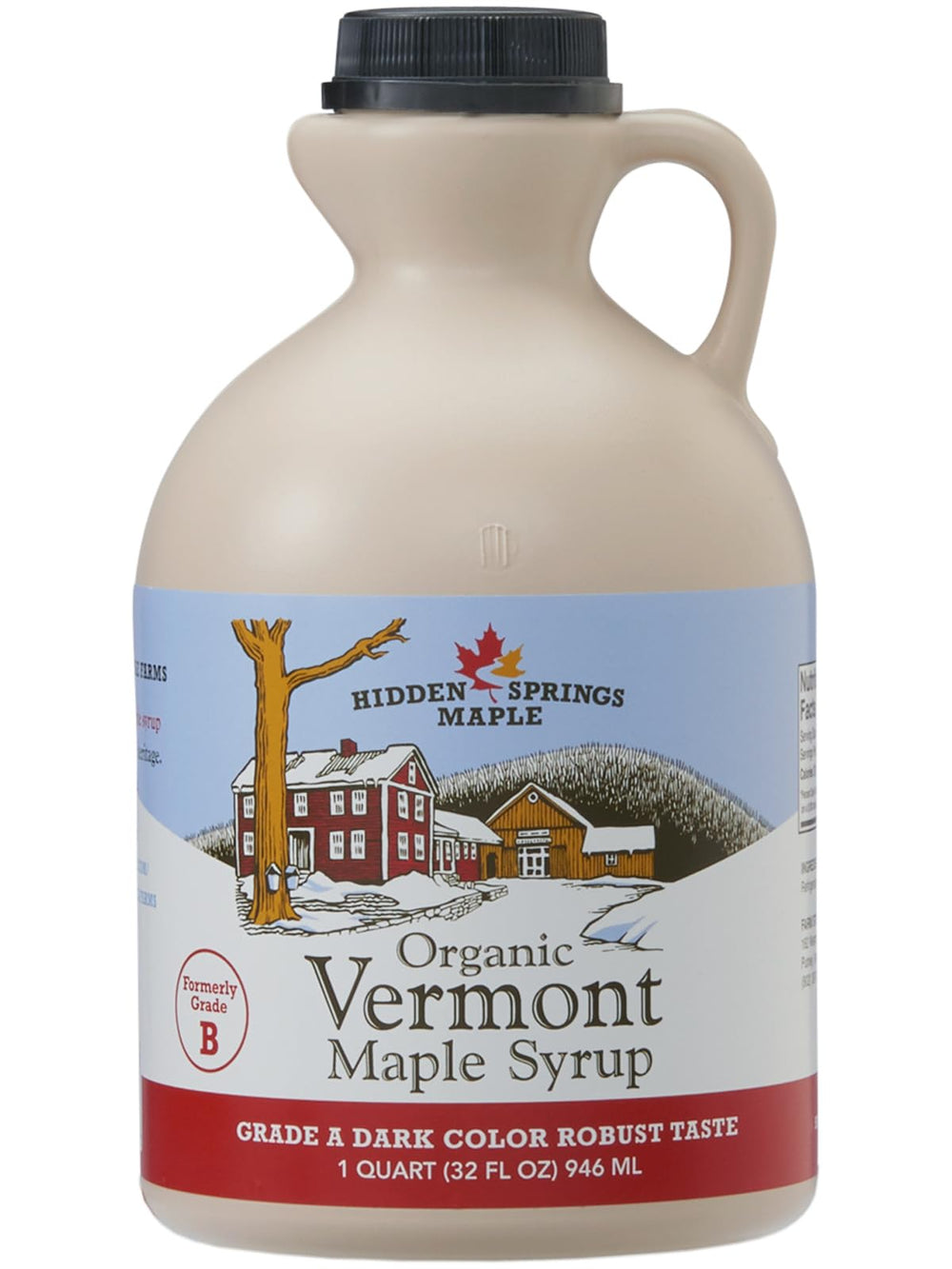 Hidden Springs Maple Dark Robust bottle highlighting rich flavor for versatile cooking
