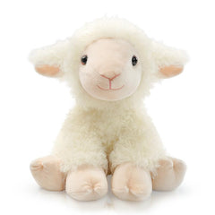 Hideekoog plush lamb sitting toy, a cuddly bedtime companion for kids