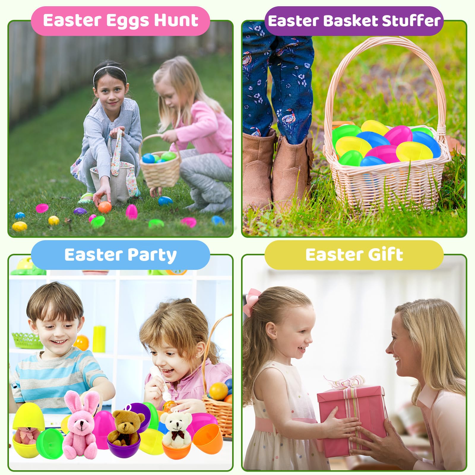 Hidreas kids enjoy Easter egg hunt with plush prizes inside each egg.