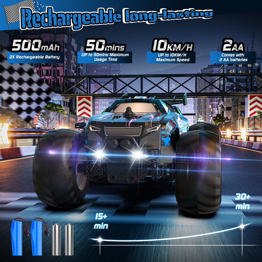 Hielse RC car dual-motor power accelerates quickly
