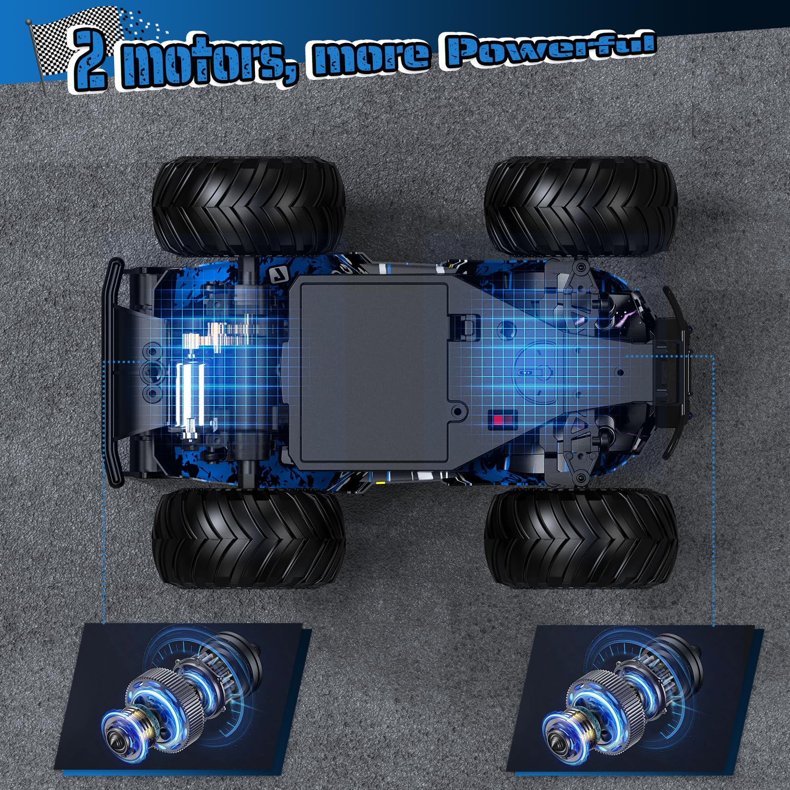 Hielse RC car rear bumper protects during bumps