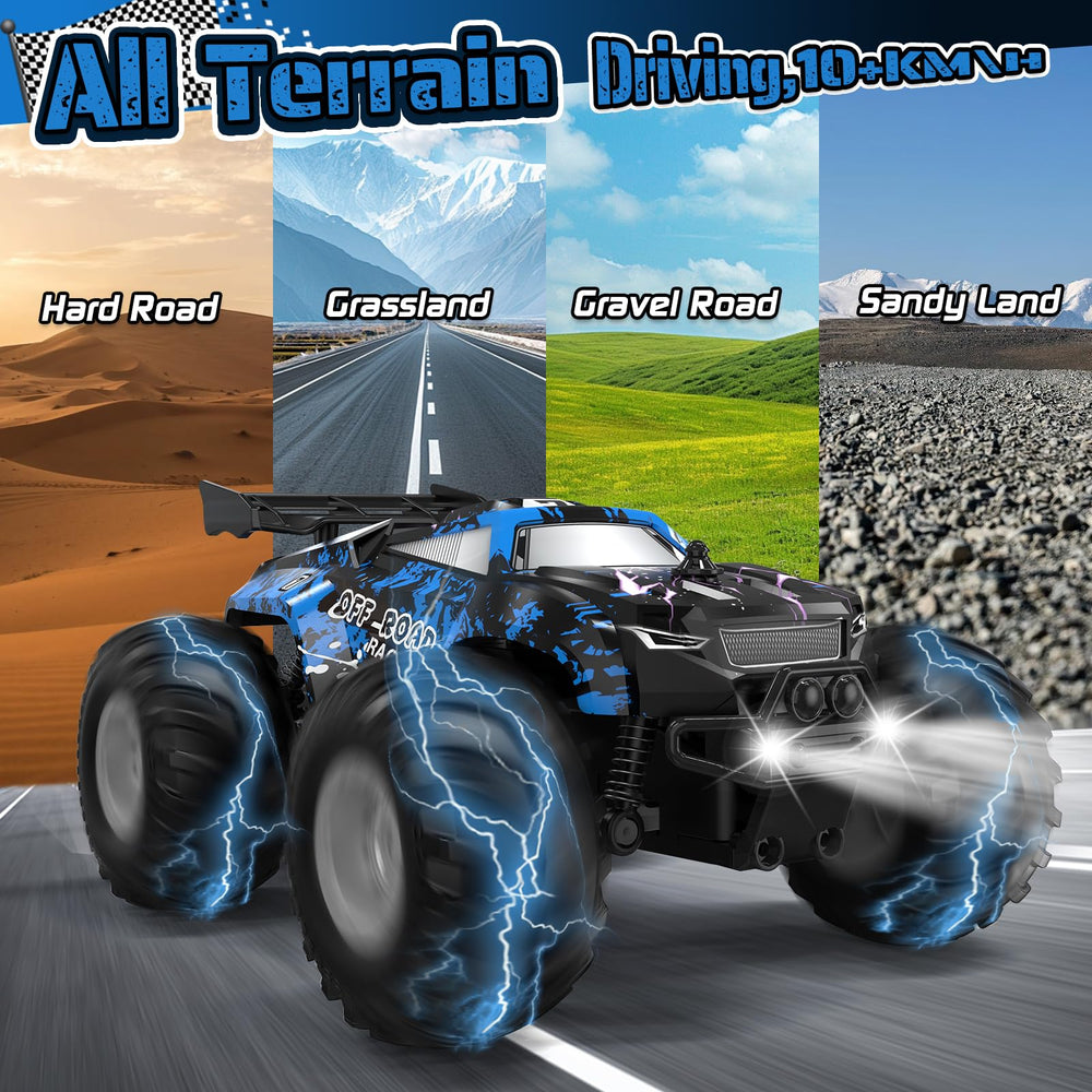 Hielse RC car top view highlights RTR, ready-to-run design