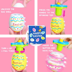 HIEMAO Easter egg top launcher for spinning fun and easy setup