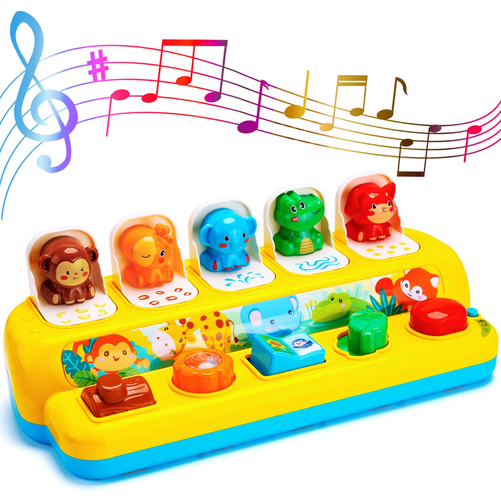 Hieoby gift-ready pop-up animal toy suitable for toddlers and early learning.