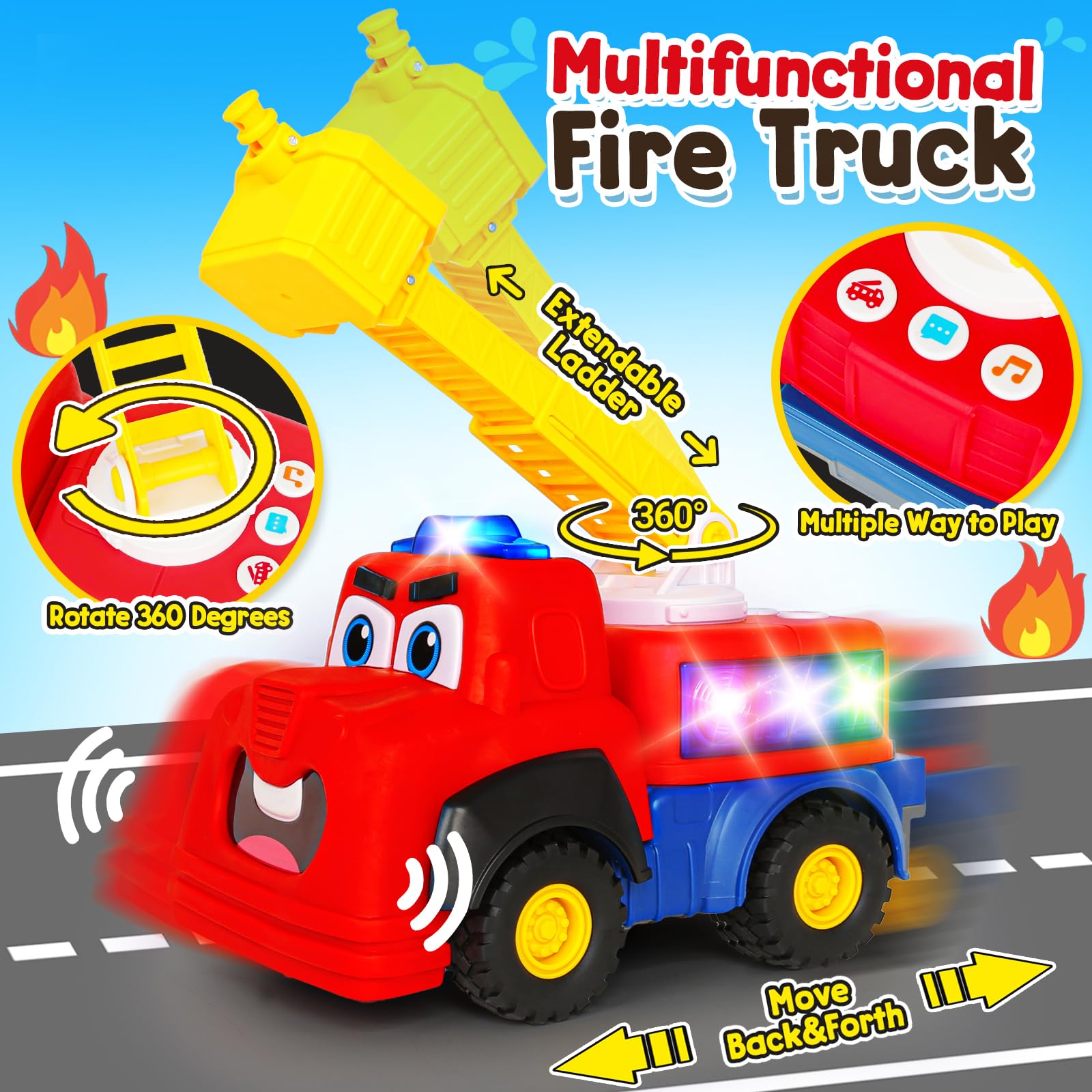 Recording function lets kids hear their voice echoed by the truck