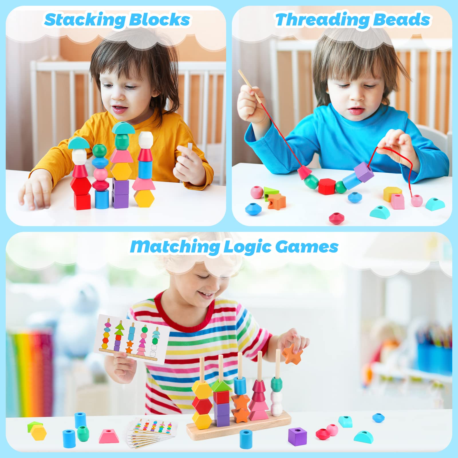 Lightweight, kid-friendly Hieoby Montessori toy pack designed for small hands.