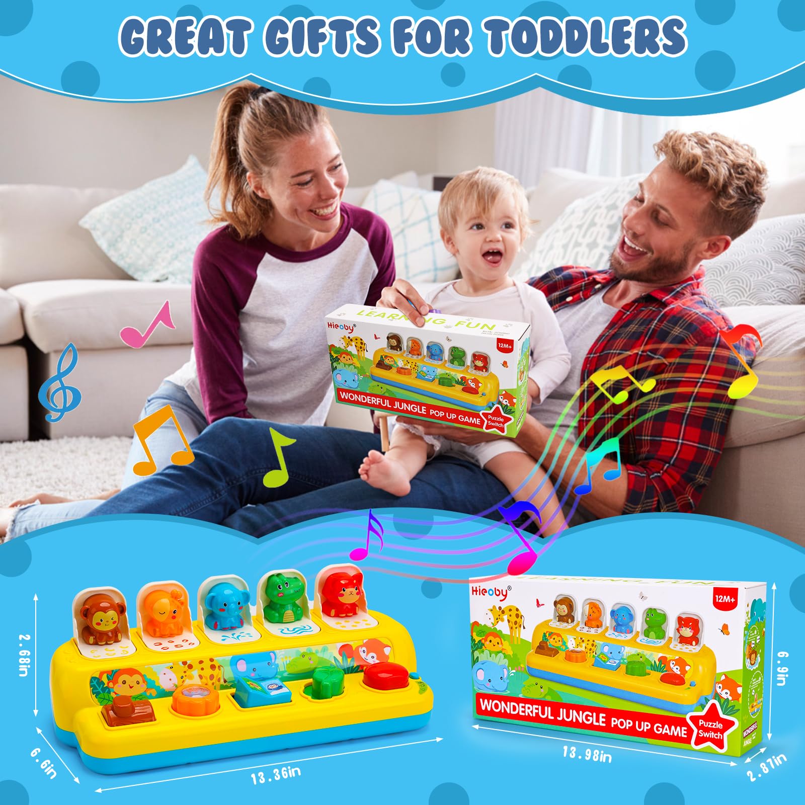 Hieoby non-toxic BPA-free materials ensure safe play for babies.