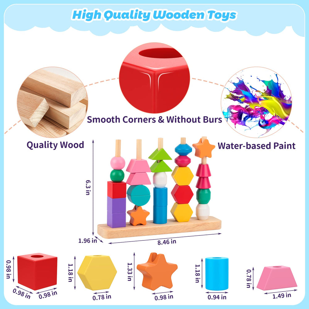 Hieoby stacking blocks enable pattern creation and creative play for early literacy skills.